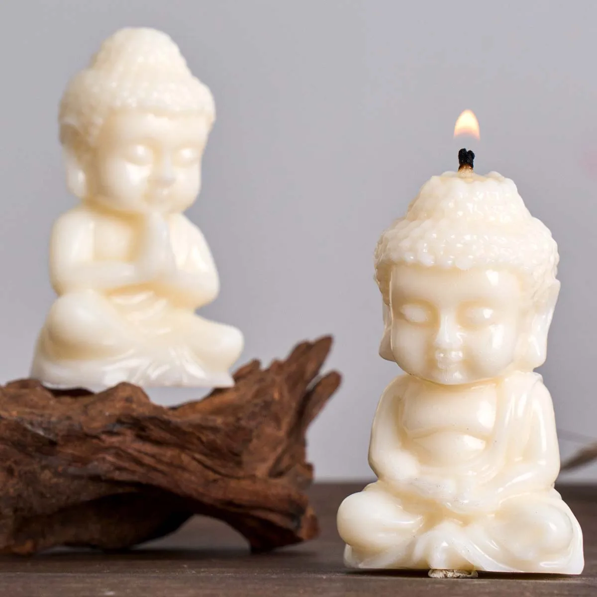 Little Buddha Silicone Candle Mold DIY Zen Ornaments Gypsum Molds Aromatherapy Soap Epoxy Resin Crafts Making Church Decoration