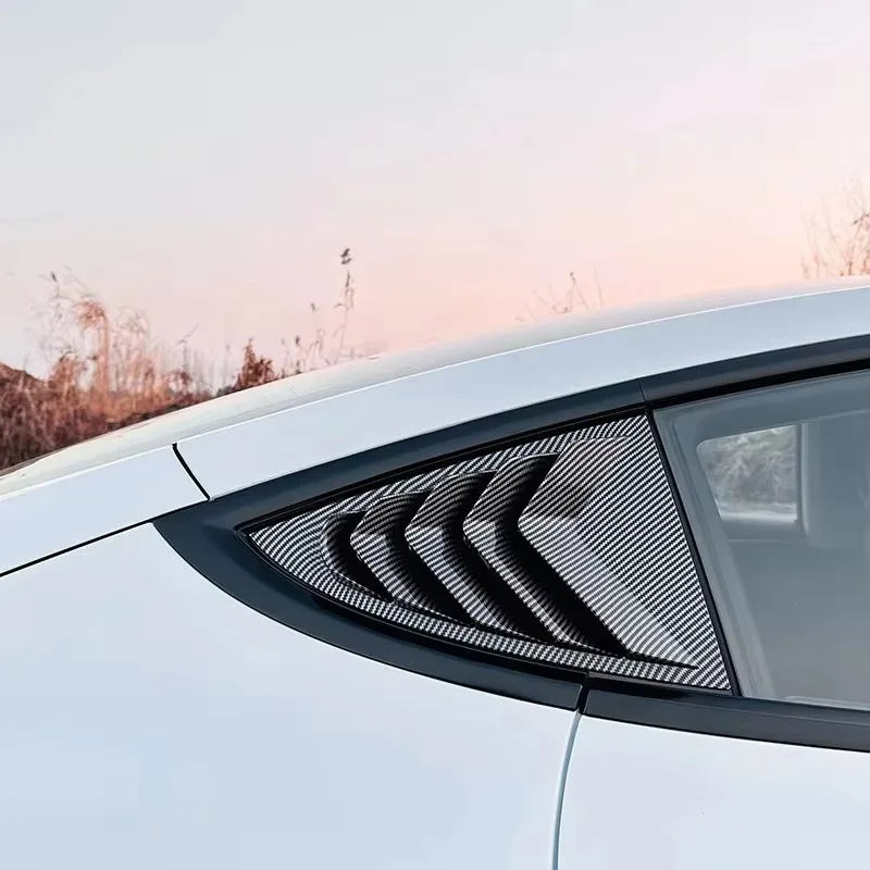 

2017-2024 Tes-la Mo-del 3 High Quality Car Trim Modified Black Venetian Blinds Trim Exterior Accessories