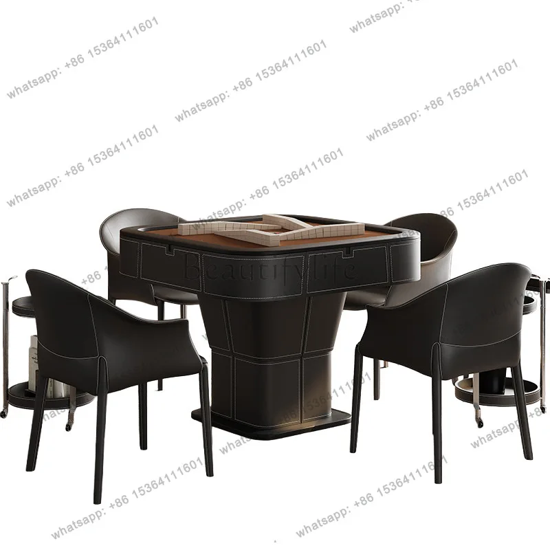 Lifting mahjong table and dining table dual-purpose integrated multi-function fully automatic household roller coaster