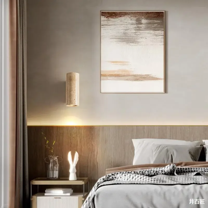 Natural Stone LED Wall Lamp Home Atmosphere Deco For Parlor Bedroom Aisle Stair Lighting 3 Color Temperature Dimming