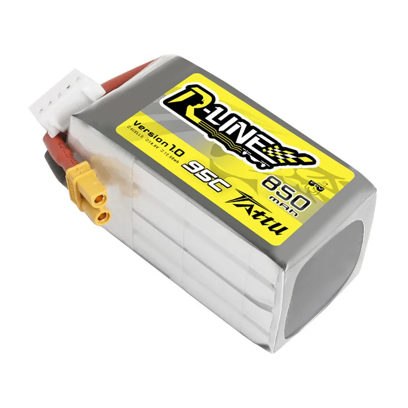 Gorąca TATTU-R-LINE 1.0 95C 850mAh 14.8V bateria Lipo z wtyczką XT30 dla helikopter RC Quadcopter FPV wyścigowy akumulator 4S części do dronów