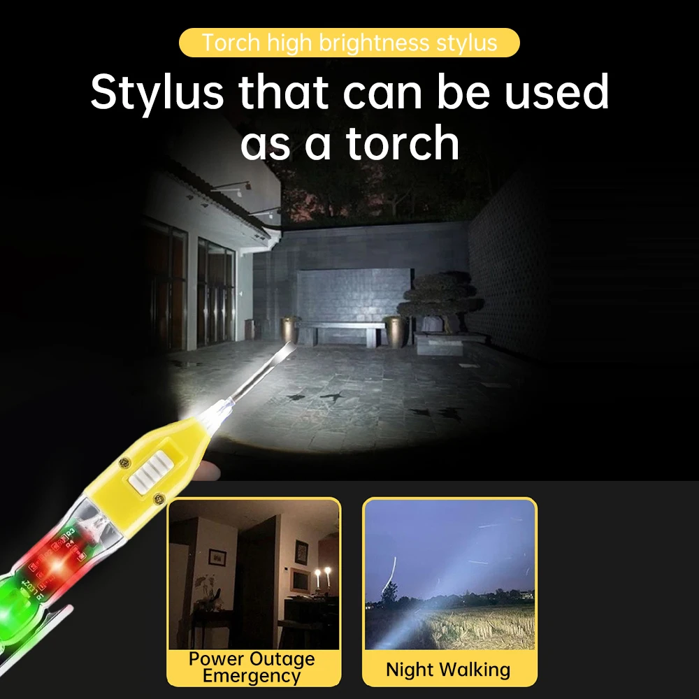 Stylo de Test de détecteur de tension AC12-220V, tournevis électrique induit, sonde zéro, capteur de détection de fil sous tension, indicateur de testeur