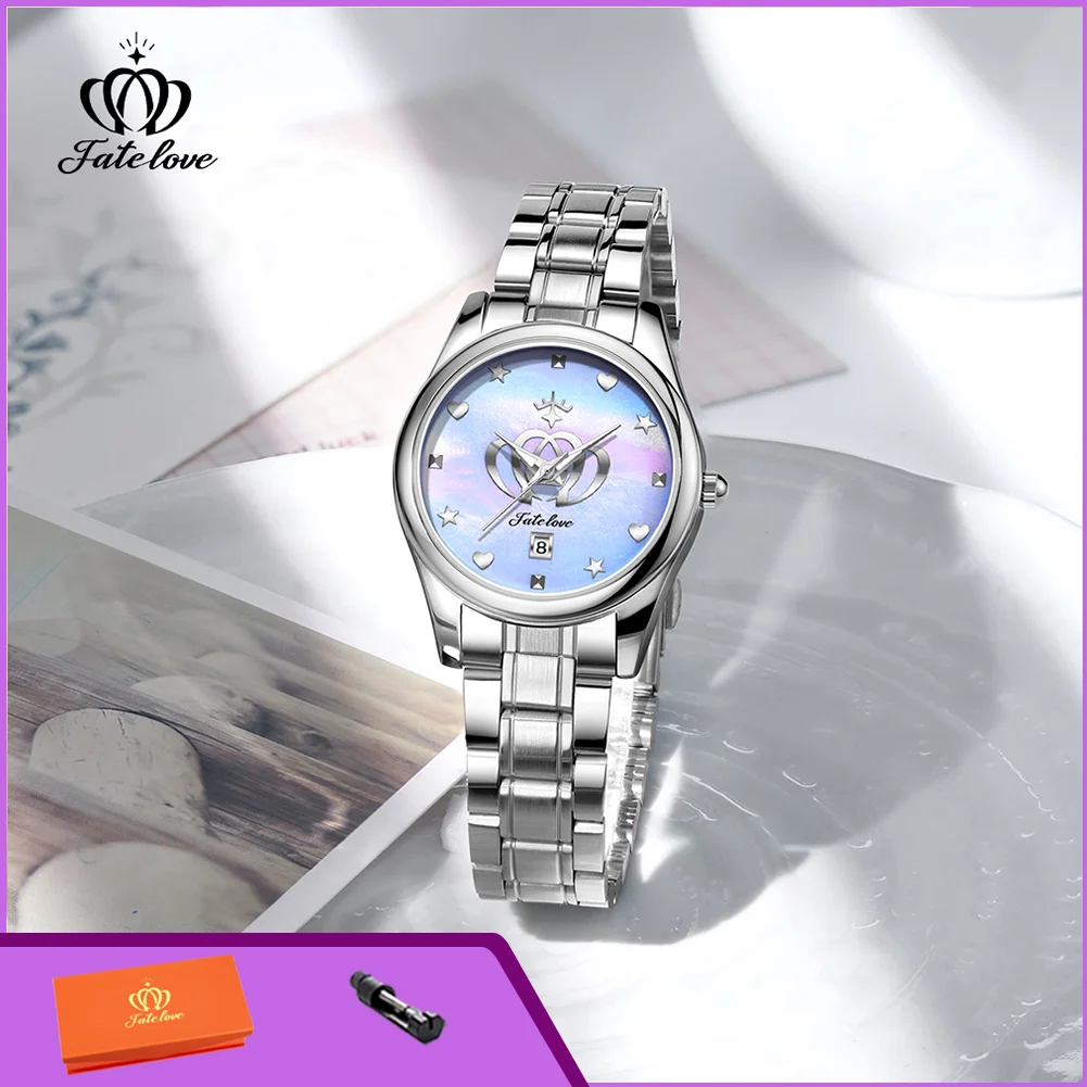 Fatelove 923 New Elegant Women's Dress Wristwatch Luminous Waterproof Stainless Steel Ladies Watch Luxury High Quality