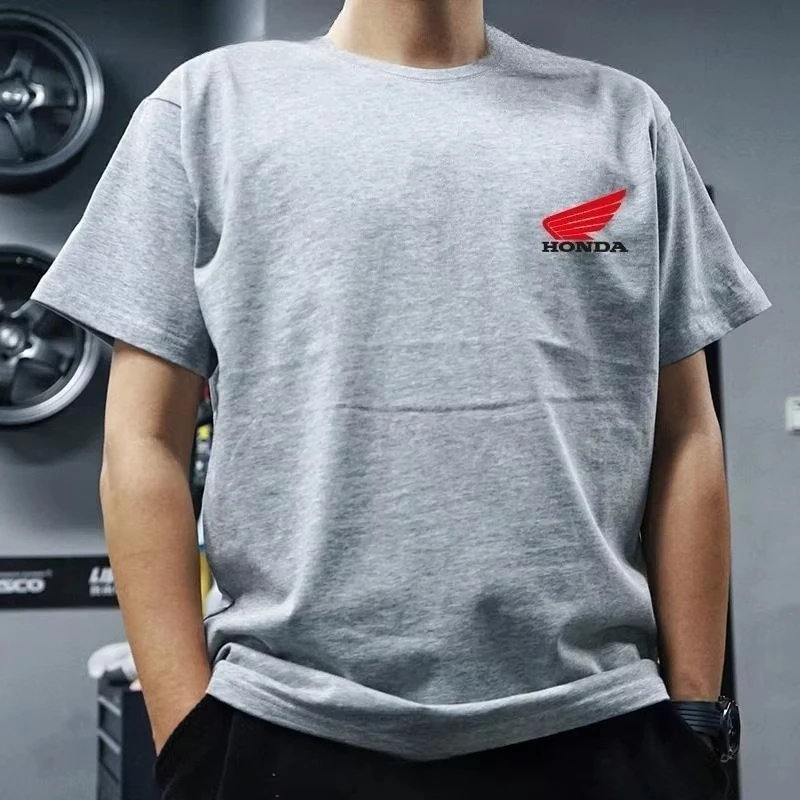 

Honda Men's and Women's T-Shirts Summer Motorcycle Motorcycle Rider Riding CBR Gold Wing Racing Short Sleeve Culture Shirt Ins