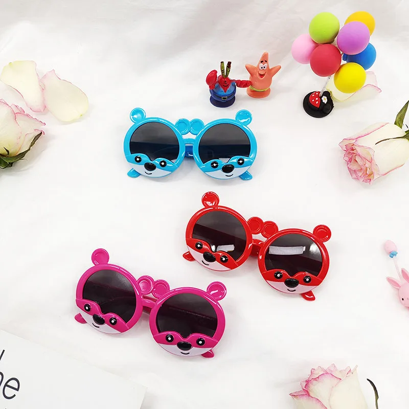 New children's Sunglasses Cute Cartoon Bear UV resistant Eyeglasses Boys and girls toy style Glasses