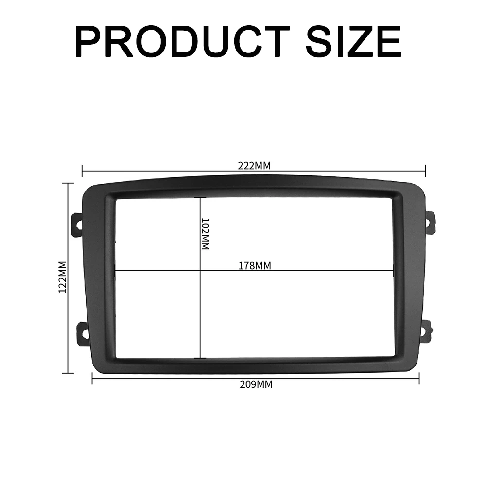 Double Din Stereo Panel for Benz C CLASS W203 Fascia Radio DVD Dash Mounting Installation Trim Kit Face Frame