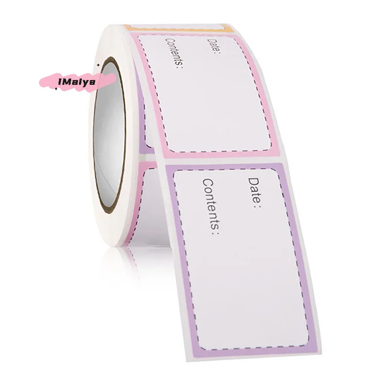M-250Pcs/Roll Self-Adhesive Freezer Refrigerator Food Storage Paper Sticker Labels White Date Stickers For Home Storage Tags
