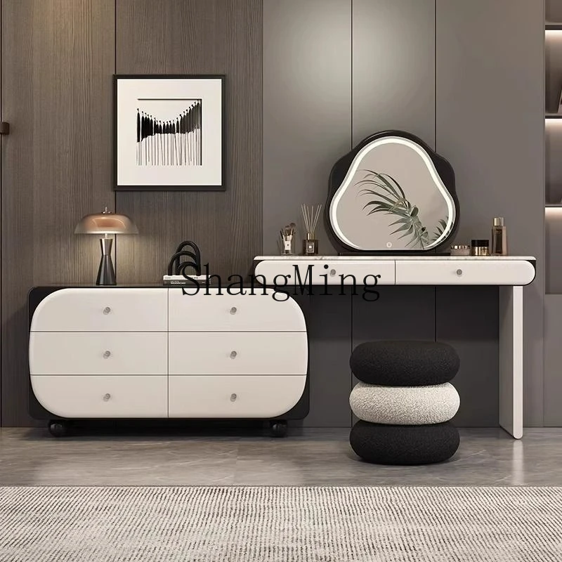 

ZYY household light luxury piano paint dresser bedroom makeup table integrated living room makeup table