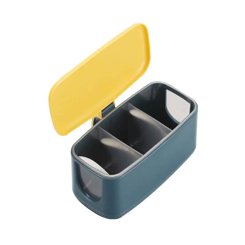 Plastic Seasoning Box Nordic Spice Jar Household with spoon Condiment Container Various Styles Kitchen Seasoning Box Salt Shaker