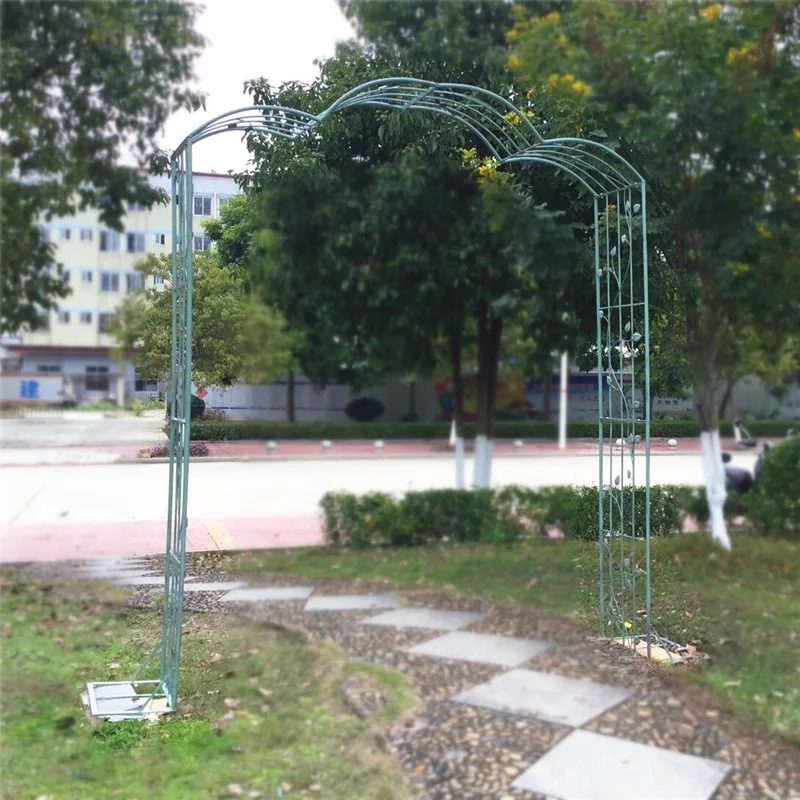 Garden wrought iron arch climbing vine shelf, balcony grape rose rose rose traction arch climbing flower stand, bracket