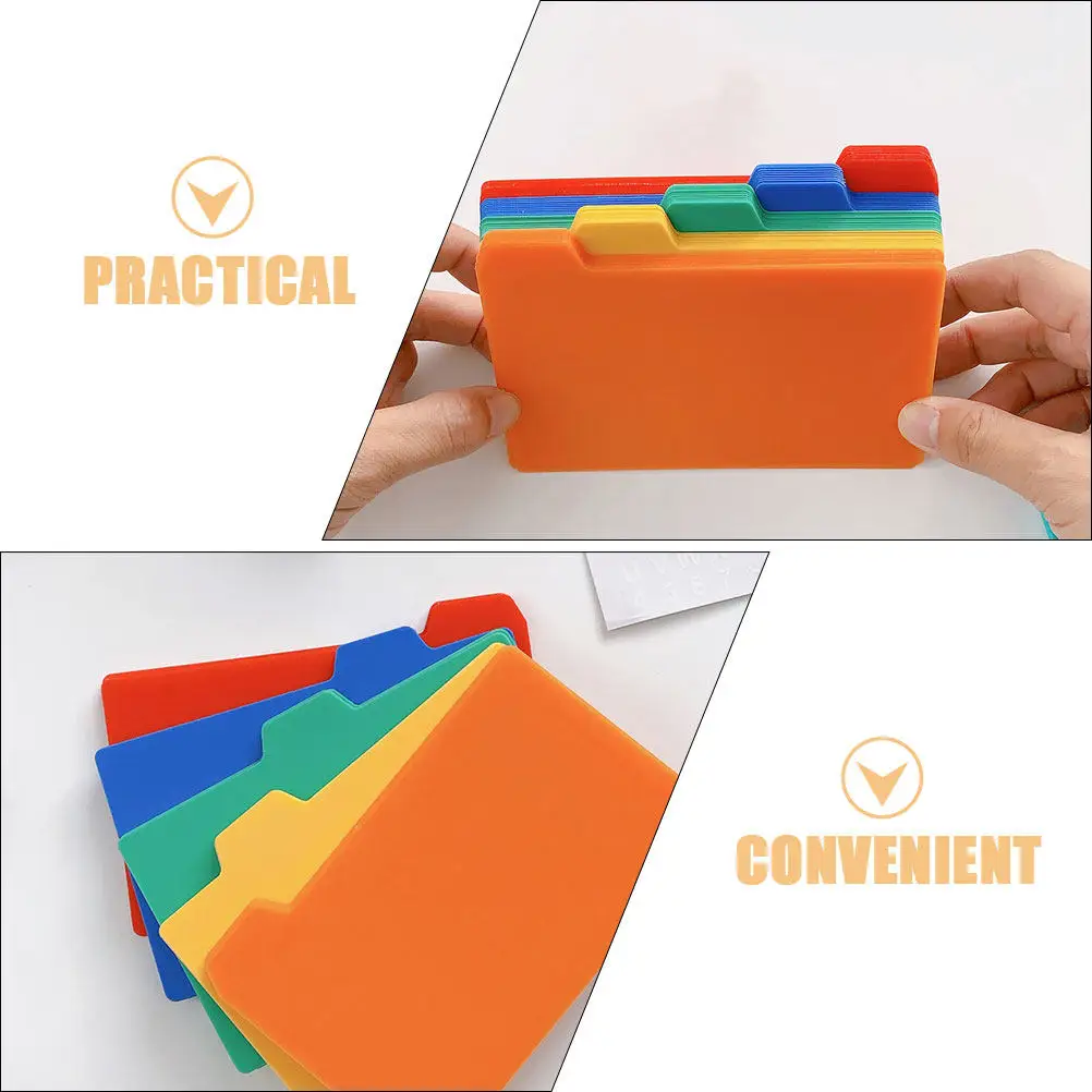 50Sheets Waterproof PP Index Dividers Plastic Tabs for Notebook Organizing Filing Indexing Document Storage Office Supplies