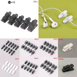 2/5/10Pcs Cable Cord Clamp Collar Headset Clamp Collar Clip Rotating Clamps Headphone Cable Clips Earphone Winder Accessories