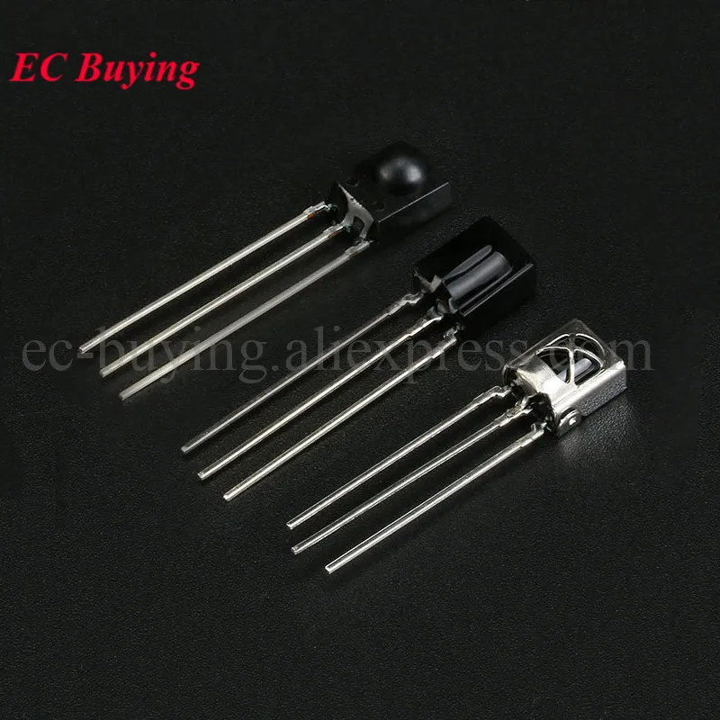 20Pcs/5pcs VS1838B HX1838 PC638 VS1838 1838 0038 Remote Receiver Tube Integrated Infrared IR Receiving Head Sensor Universal