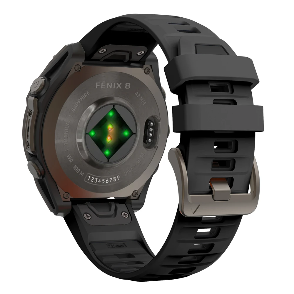 QuickFit سيليكون 22 مللي متر 26 مللي متر حزام ل Garmin Forerunner 965 955 Solar 945 LTE 935 745 S70 47 مللي متر الرياضة لينة حزام (استيك) ساعة اكسسوارات