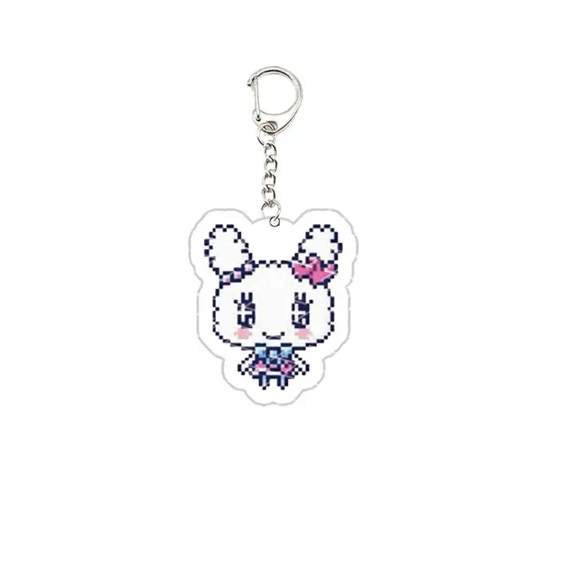 GoGo Tamagotchi Keychain Acrylic Tamagotchi Mametchi Kuchipatchi Mimitchi  Pendant Keyring Key chain Key Ring Fans Gift