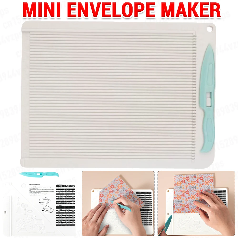 Multi-Purpose Scoring Board with Measuring Cutter Paper Card Envelope Maker Paper Cutter Embossing Machine Die Cutter Supplies