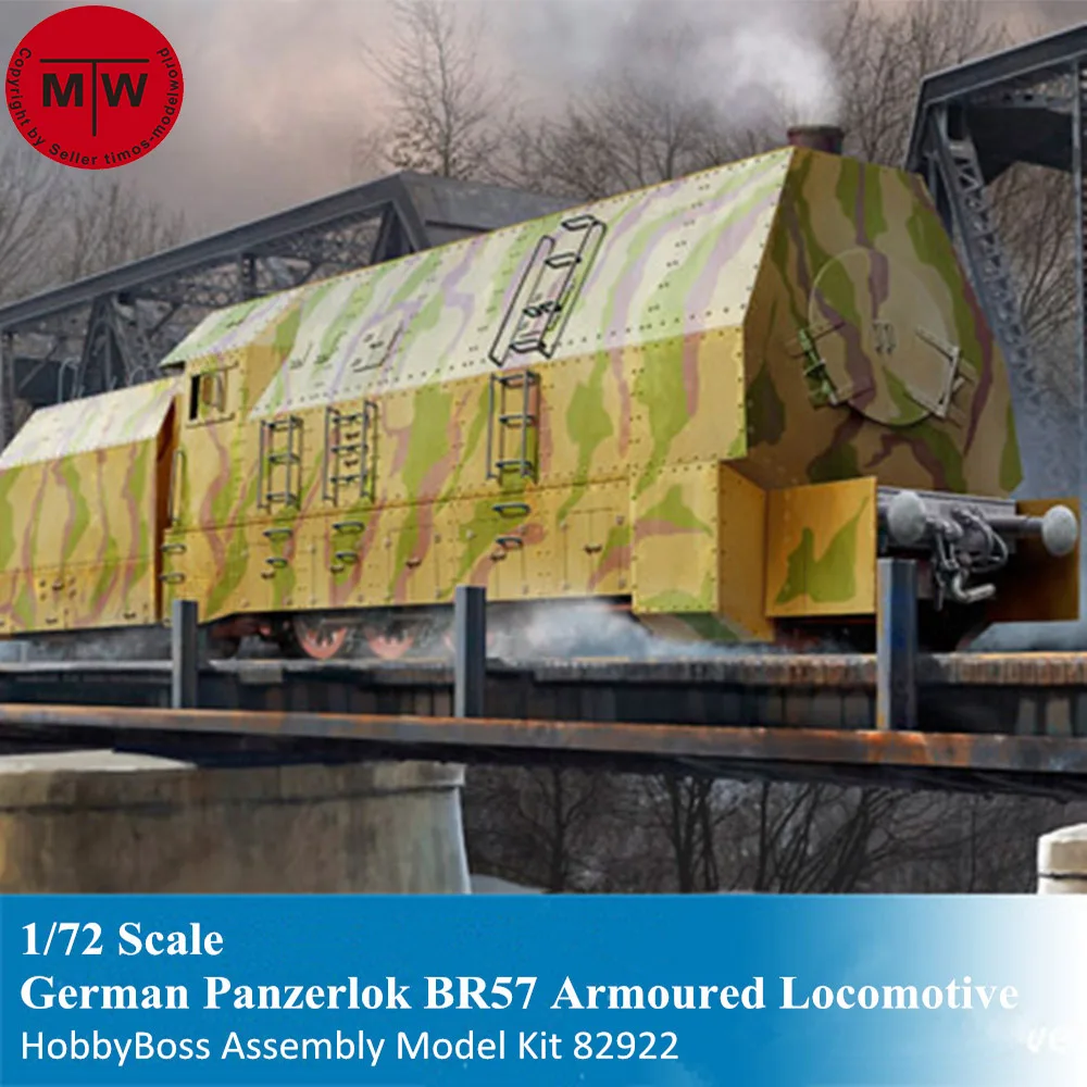 

HobbyBoss 82922 1/72 Scale German Panzerlok BR57 Armoured Locomotive Military Plastic Assembly Model Kits