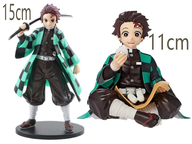 Hot 2 pz Anime Demone Slayer Kimetsu no Yaiba Figura Kamado Tanjirou Action Figure Agatsuma Zenitsu Nezuko Guerriero PVC Modello Giocattoli