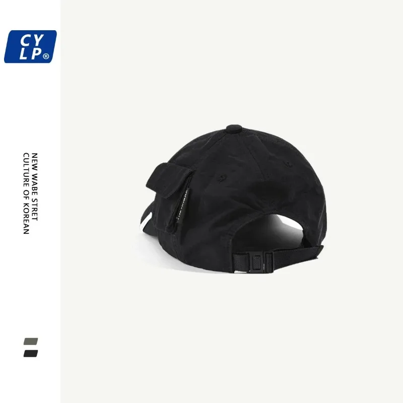 European American Street Personality Design Side Pocket Hip-hop Quick-drying Thin Soft Top Baseball Cap Men Women Niche Cap