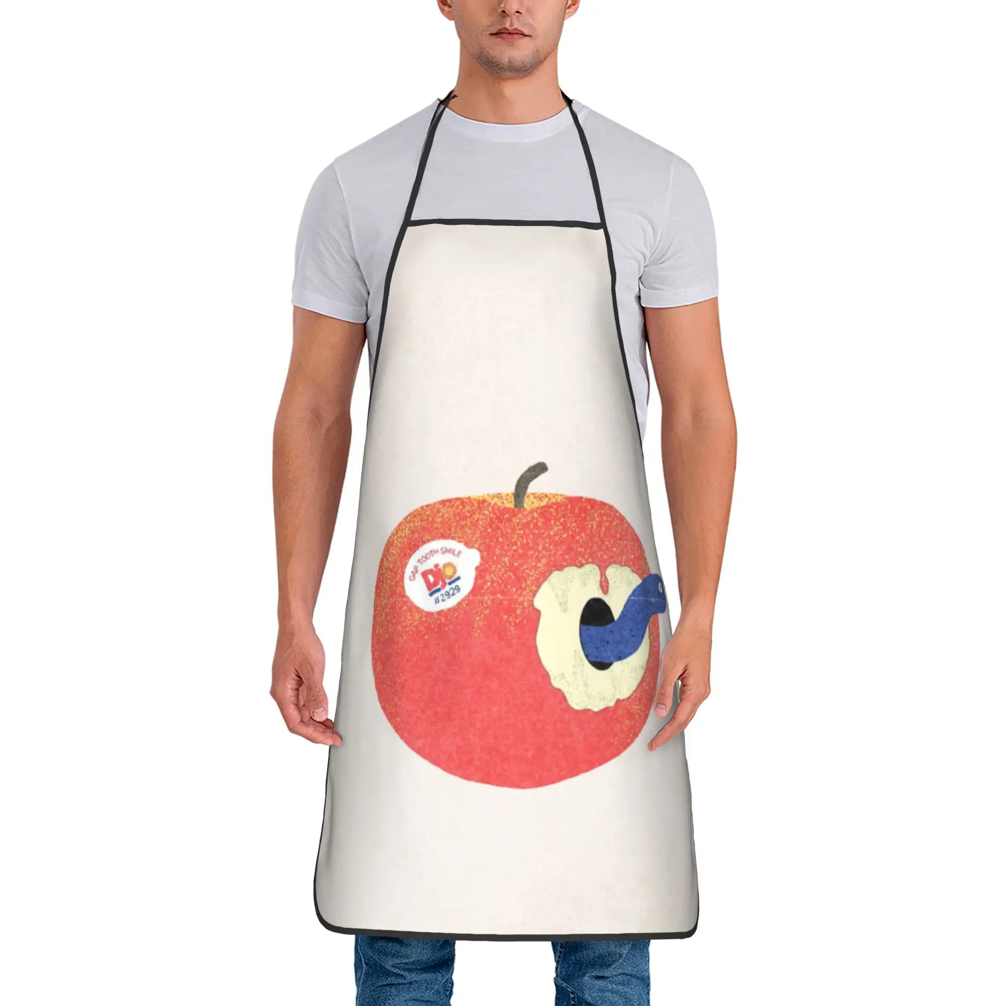 Djo Apple  Apron  Adult Restraunt Kitchen Accessories Cleaning Fashionable Aprons without Pocket