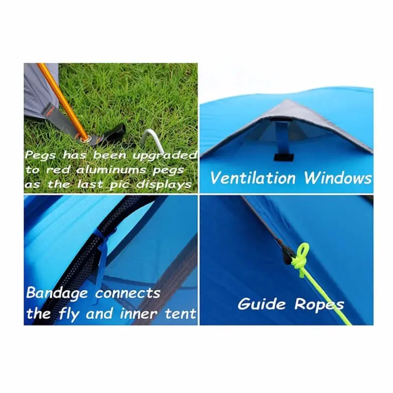 2023 new Outdoor Adventure Hiking Waterproof Ultralight 3 Men Tents for camping