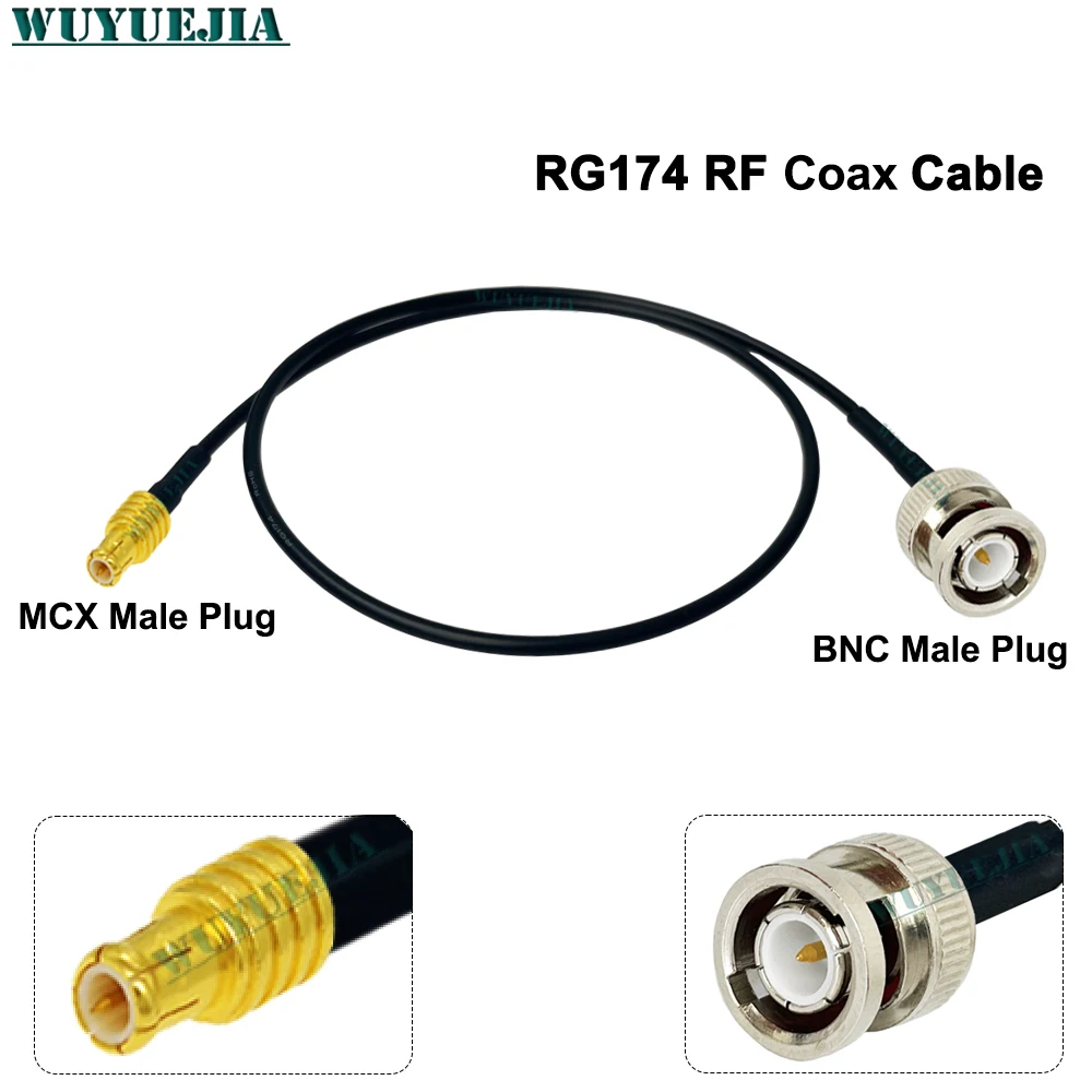 RG174 Cable BNC Male Plug to MCX Male/Female Connector Crimp RF RG174 Coaxial Pigtail Jumper Adapter Wire Terminal For Wifi Card