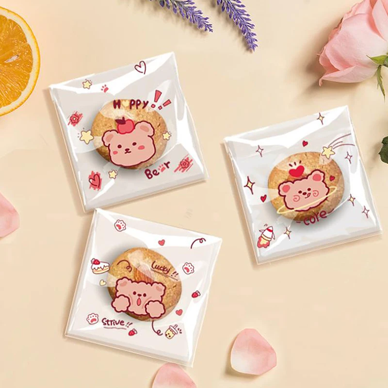 100pcsTransparent Plastic Bag Thank You Self-adhesive Bags For Homemade Party Gifts Beads Earrings Bag DIY Jewelry Packaging Bag