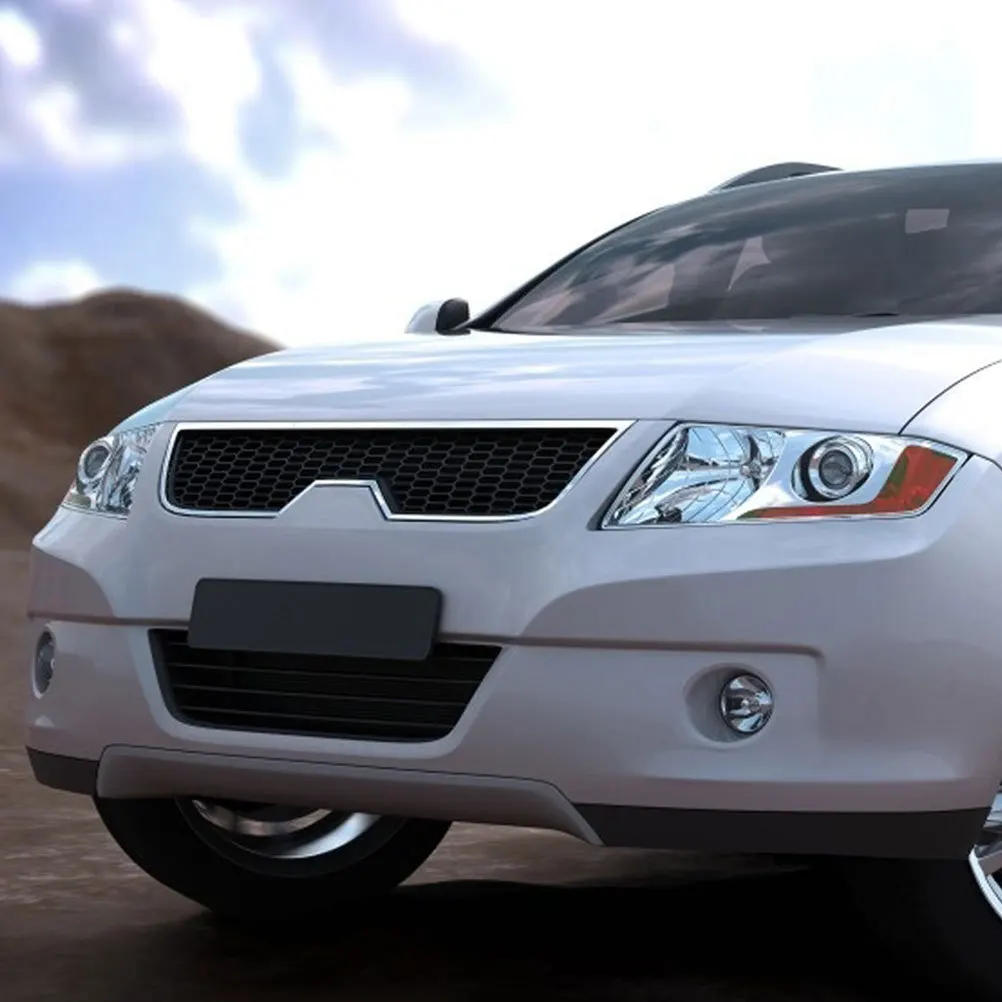 

Car Grill Mesh Aluminum Alloy Front Bumper Grille Upgrade Impact Resistant Design Easy Installation for Car Modification