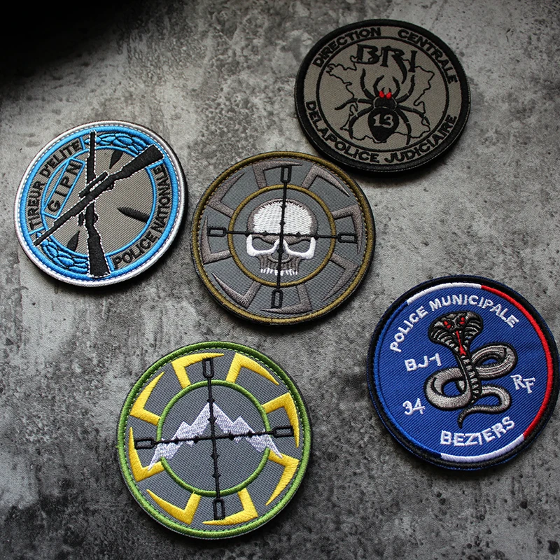 3D нашивки с вышивкой в виде черного паука, нашивка на липучке для одежды, значок для морального духа GIPN Cobra, украшение для одежды и шляп