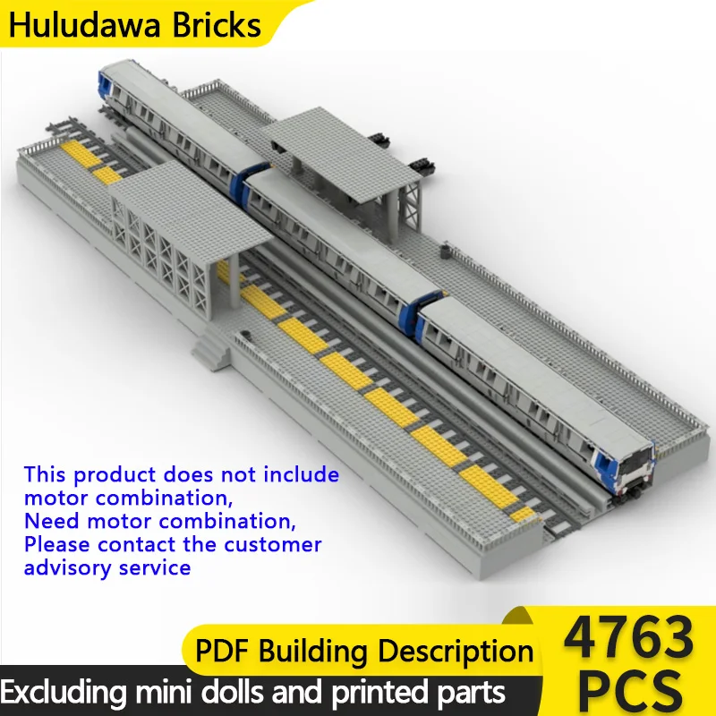 City Car Model MOC Building Bricks Subway Platforms With Train Modular Technology Children Holiday Gifts Assemble Toys Suit