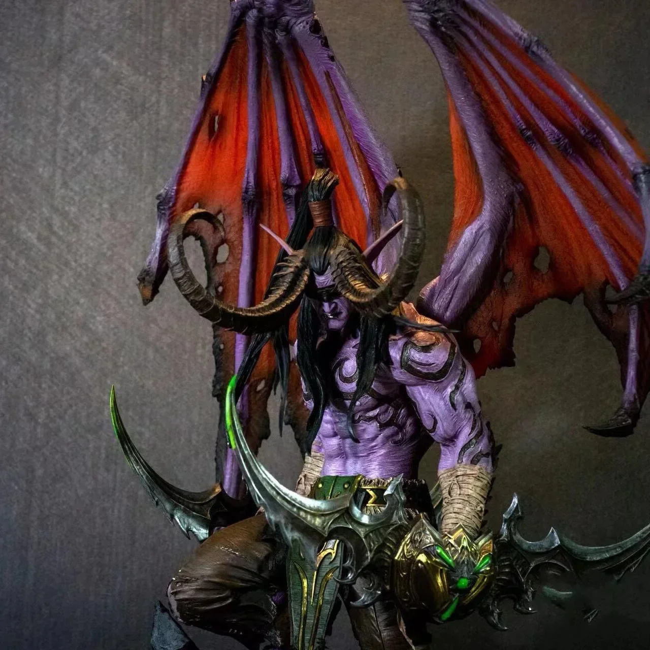 Game Illidan Stormrage Figure World Of Warcraft Demon Hunter Action Figures Elf Yudean Model Pvc Collection Statue Toys Gifts