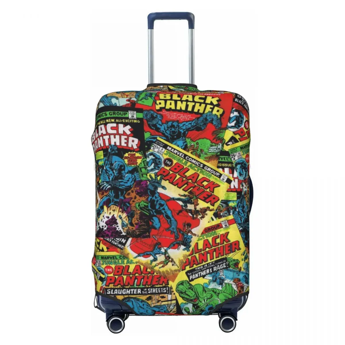 

Custom Black Panther Comic Superhero Suitcase Cover Elastic Travel Luggage Covers for 18-32 inch