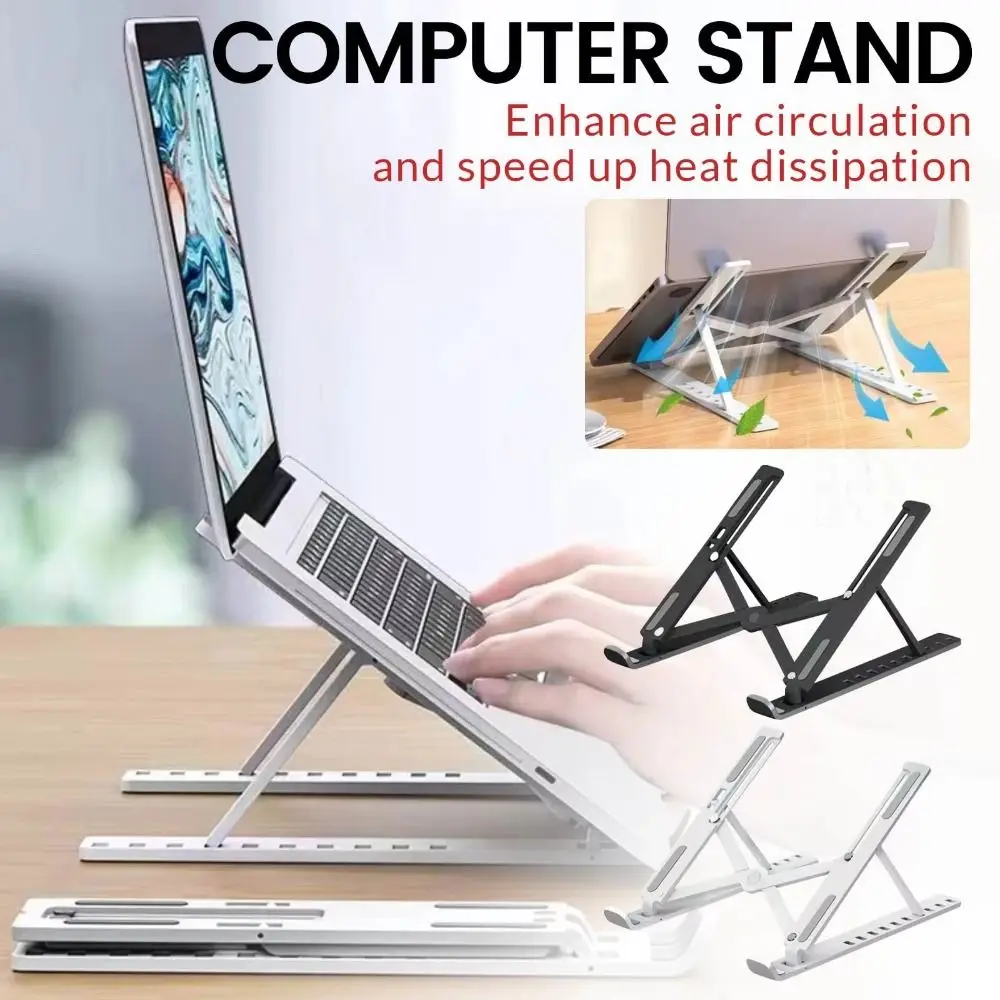 

Portable Universal Laptop Stand Foldable Non-slip Notebook Holder Adjustable Laptop Cooling Base for Laptop/Tablet/phone