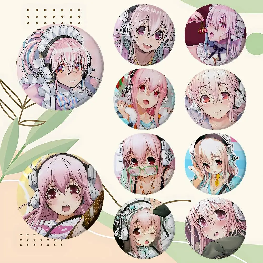 Süße S-SUPER S-SONICO-Abzeichen, Emaille-Pin, Cartoon-Brosche für Rucksack und Kleidung