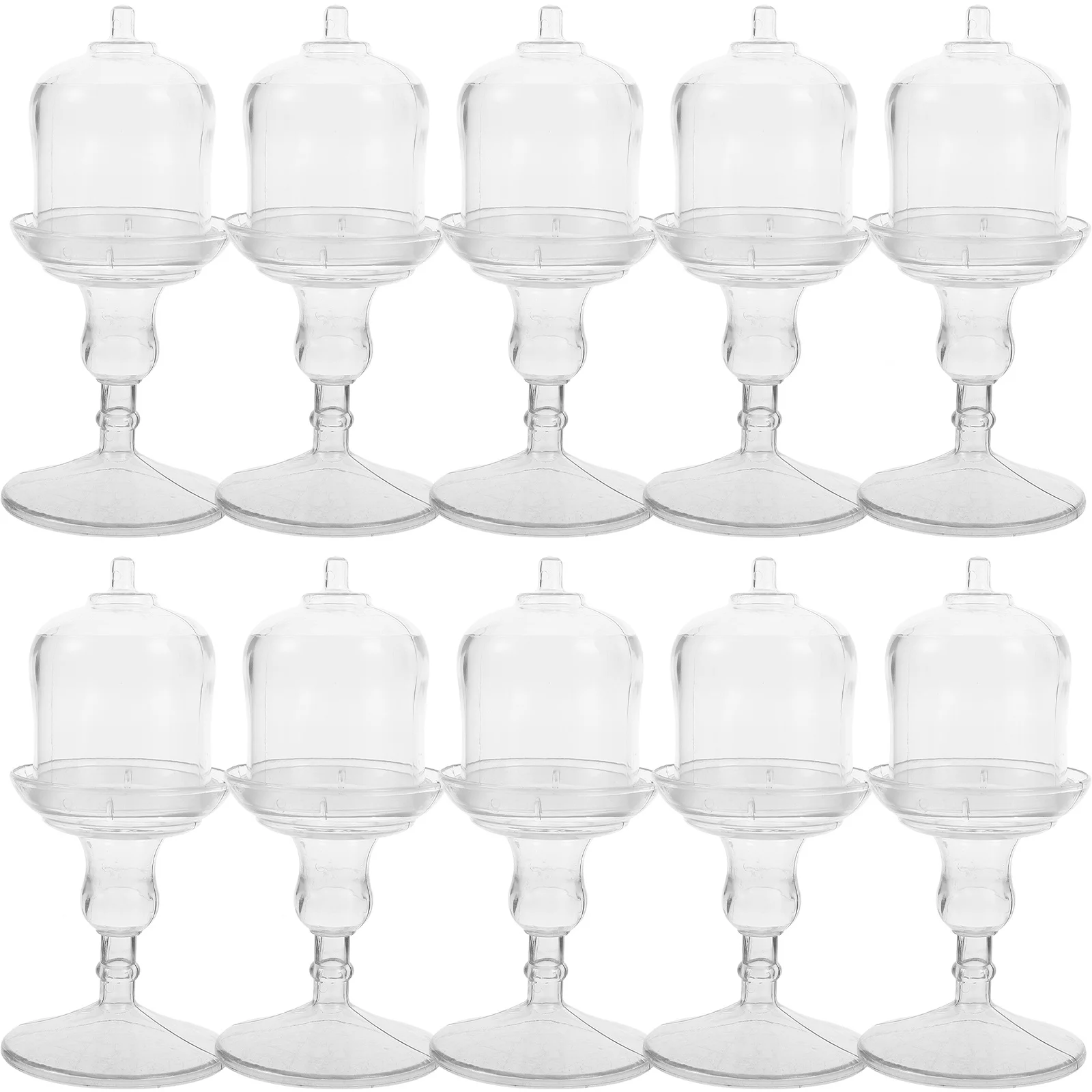 

10 шт., коробка для показа сладких лакомств, прозрачная мини-подставка для шоколада, вечерние поднос для десерта, чехол для держателя конфет на свадьбу, день рождения