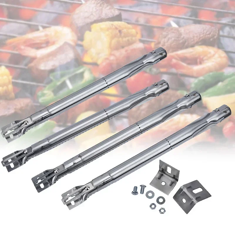 

ALLGOOD 4pcs Scalable BBQ Gas Grill Tube Burners Adjustable 30-45cm Replaced Stainless Steel Tool Universal Replacement