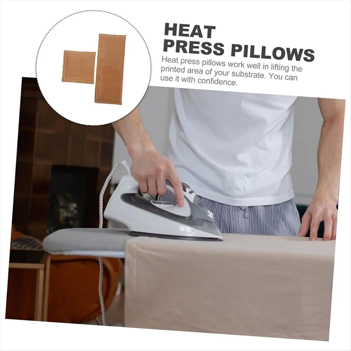 ABPP 2pcs Heat Press Pillow Transfer Pillow Heat Press Mat Vinyl Ironing Mat Heated Pillow Heat Press Pad Bolsters