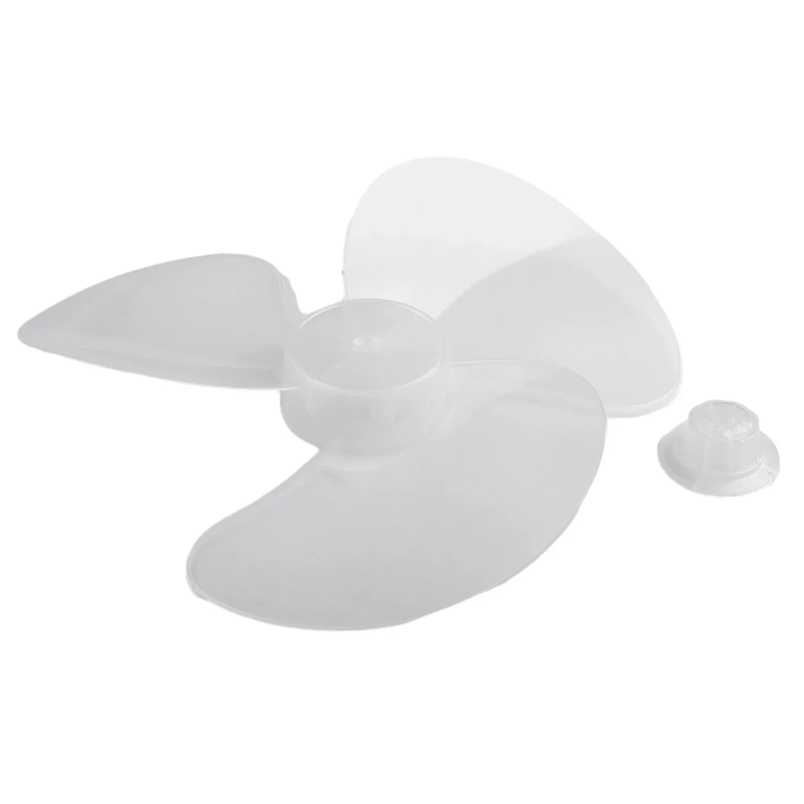 Pale de ventilateur en plastique, piédestal debout à 3 feuilles, ventilateur de table soufflé avec couvercle d\'écrou, accessoires de ventilateur