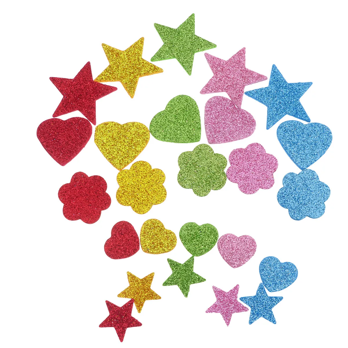 

280Pcs Eva Glitter Stickers Star Heart Alphabet Flower Shapes Creative Scrapbook Greeting Cards Kids DIY Craft Decoration