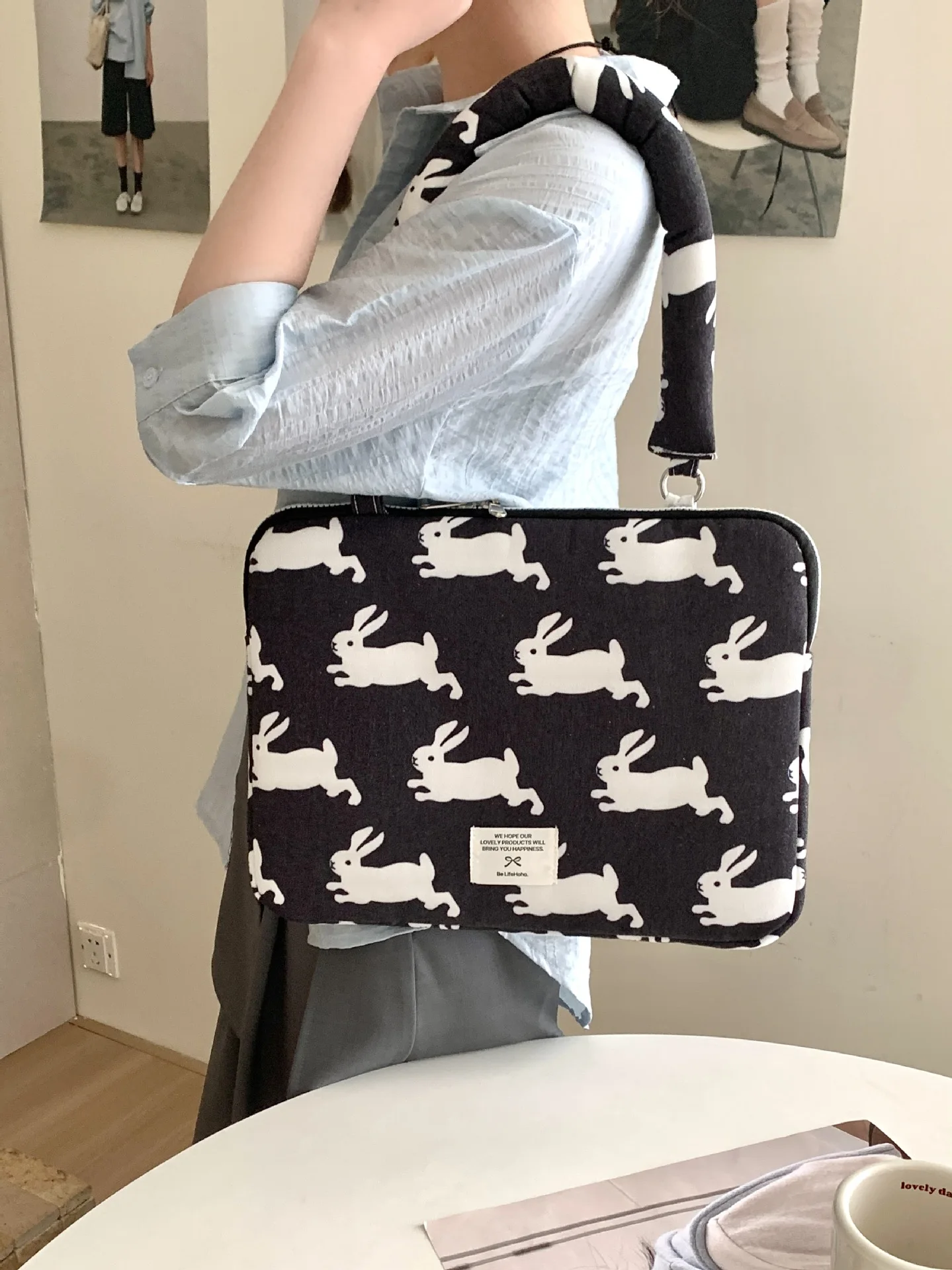 Cute women's Laptop Shoulder Bag For Macbook Air pro13 14 15 Dell Samsung Xiaomi Huawei samsung 15.6 16 Inch Notebook Pouch
