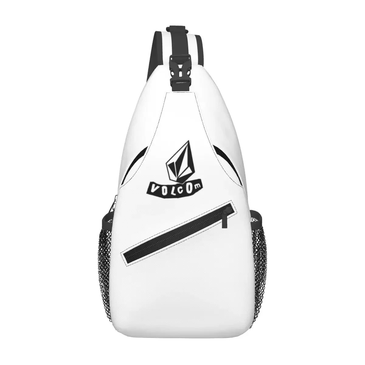 Volcom Logo Chest Bag Men Sling Crossbody Backpack Chest Bag Travel Hiking Daypack Shoulder Bag