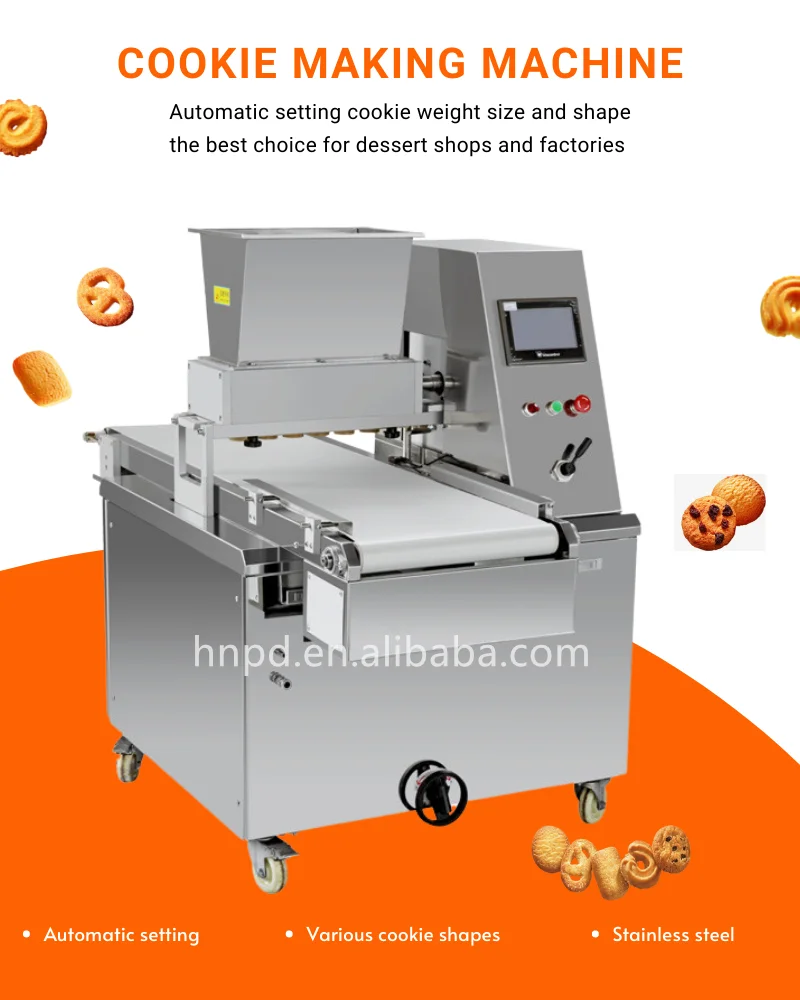 PLC Touch Screen Automatic Biscuit Machine Production Line Top Grade Biscuit Mini Making Machine For Home