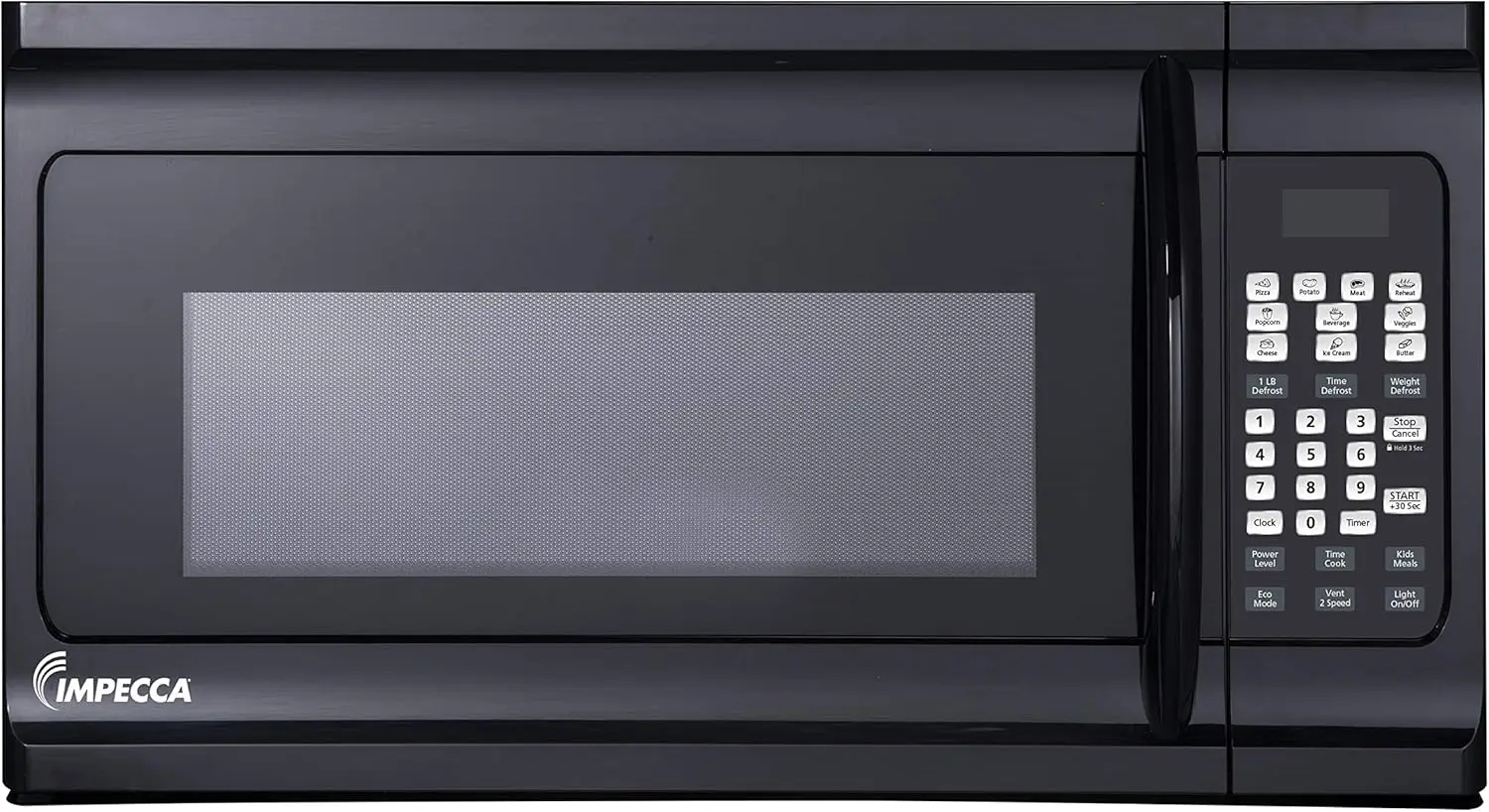 OM-1600K 1,6 cu. Forno micro-ondas over-the-range de 30”, 1000 watts, com luz de superfície, sistema de ventilação de 2 velocidades, controles touch-pad