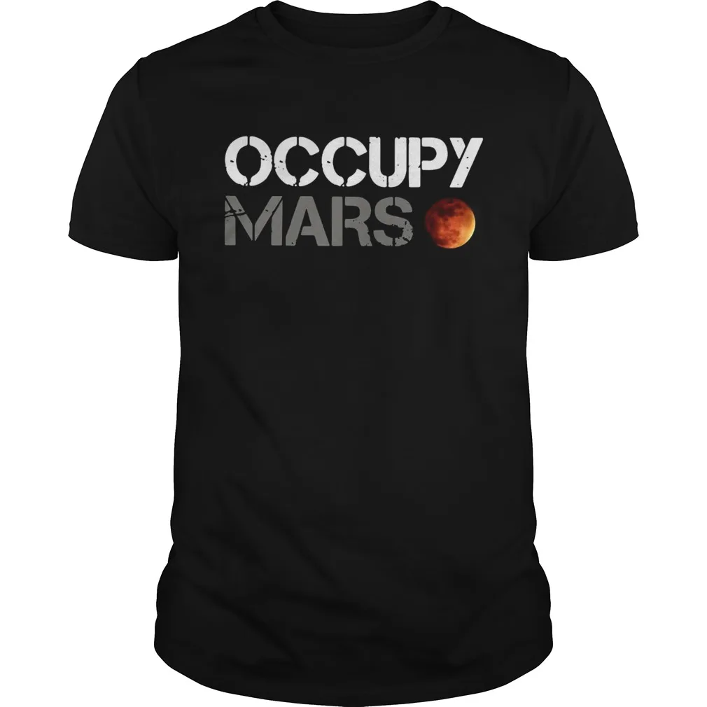 Elon Musk's T-shirts for Man Occupy Mars Game  T Shirt  Summer  Street Fashion  Streetwear Camisa Rinted T-shirt Top