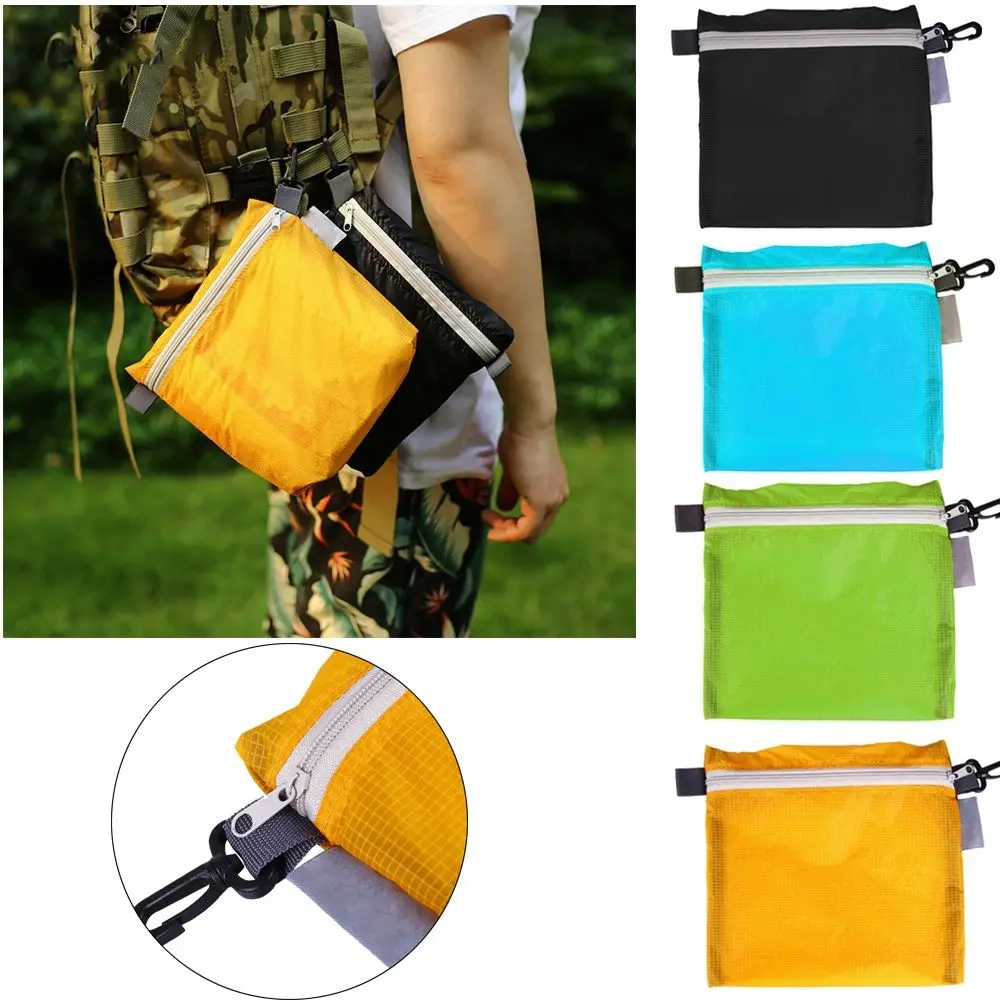

High quality Pocket Portable pouch with hook Outdoor Organizer Travel Cosmetic Bag Waterproof swimming bags Backpack Rain Cover