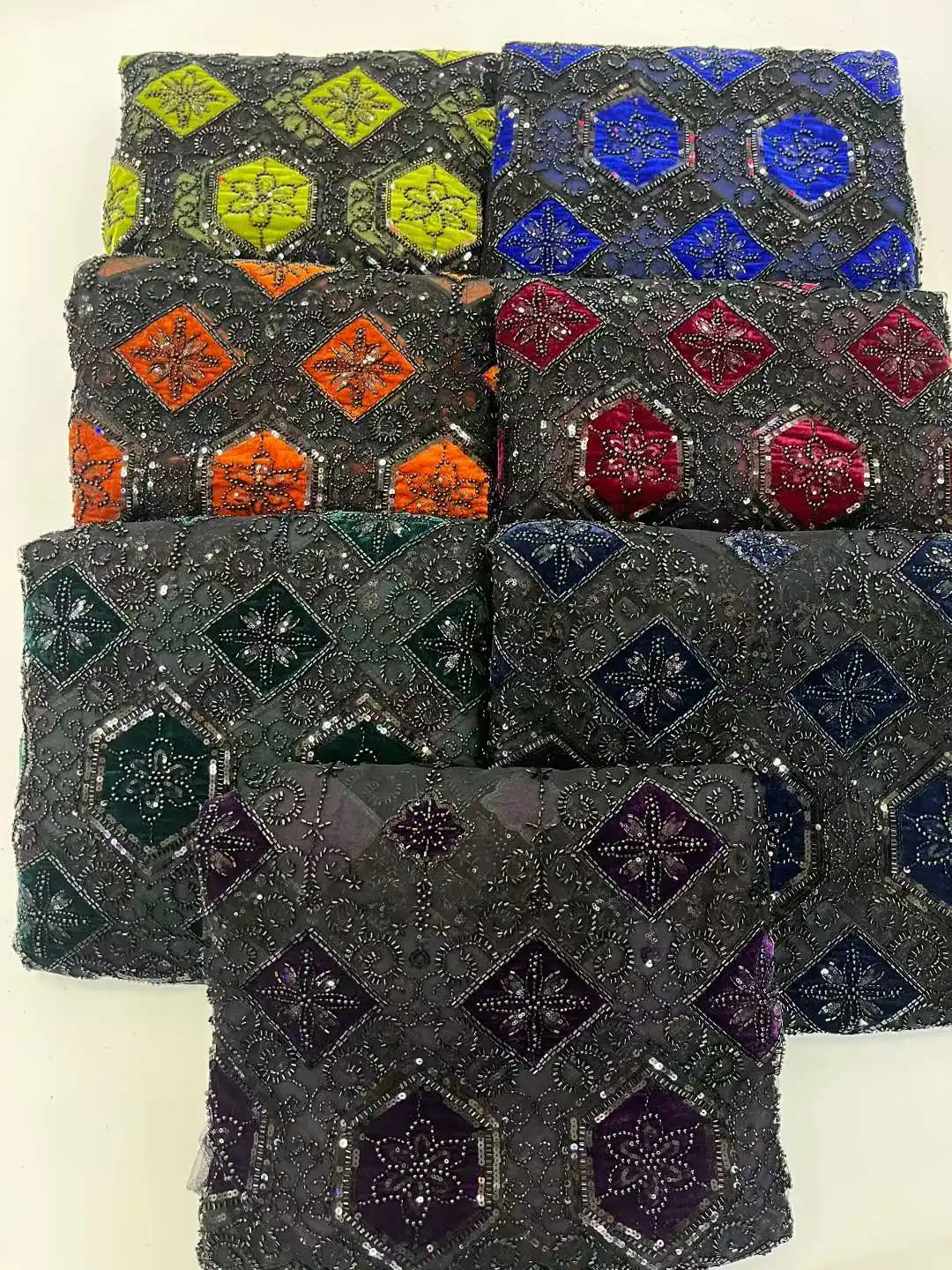 أحدث قماش دانتيل مخملي أنيق شبكي ترتر فرنسي أفريقي عالي الجودة مطرز بالخرز مادة الدانتيل للنساء لفستان الزفاف #4