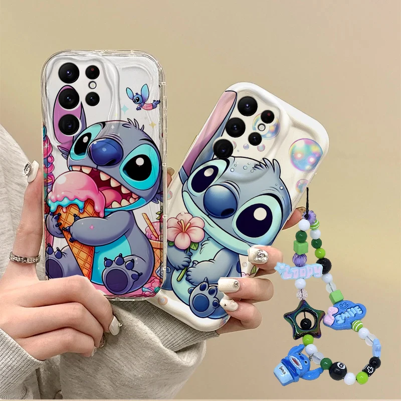 

Stitch Cartoon Bracelet Phone Case For Xiaomi Mi 15T 15 14 12 12T Lite Poco M7 M6 X7 X6 F6 X5 X4 F4 X3 Ultra Pro GT NFC 4G 5G