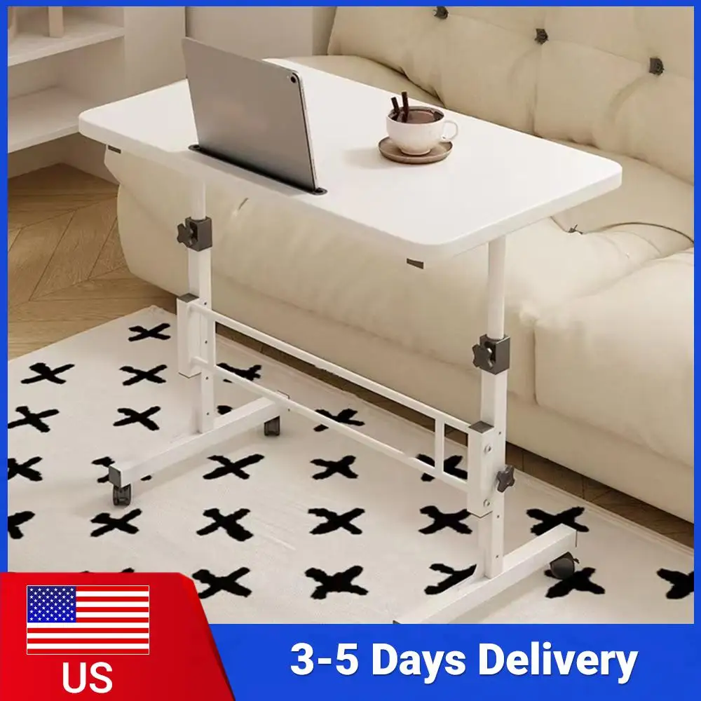 

Mobile Stand Up Desk with Wheels Portable Laptop Desk 16x31.5 Inch for Home Office