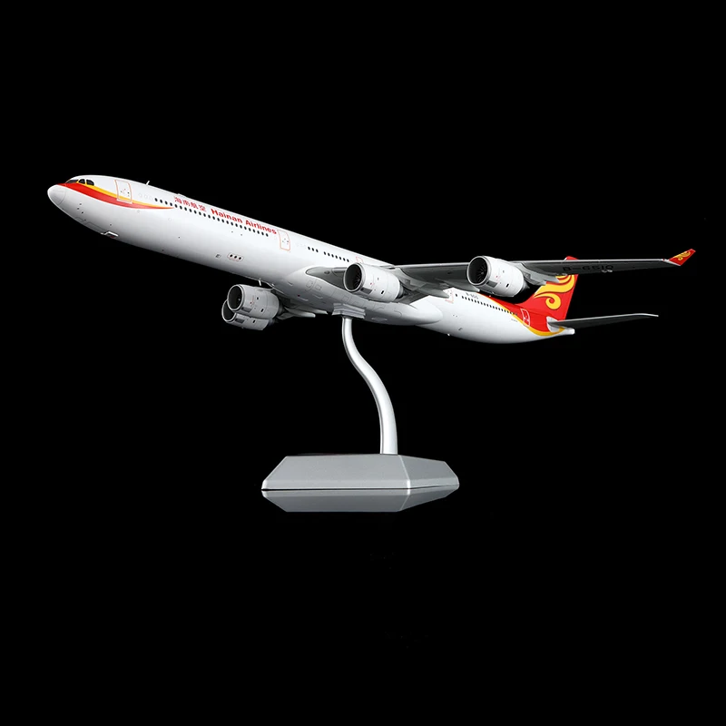 L2117 Alloy Collectible Plane Gift SQ Wings 1:200 Hainan Airlines Airbus A340-600 Diecast Aircraft Jet Model B-6510 With Stand