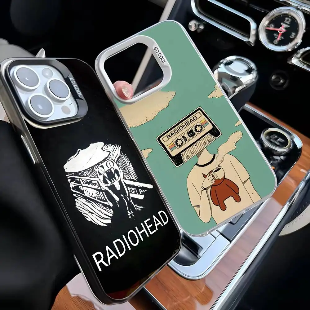 

Rock Band R-Radiohead Phone Case For iPhone 16,15,14,13,12,11,Mini,Pro,MAX White Matte Shockproof Cover